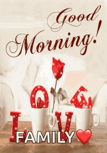 good morning love love coffee rose