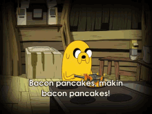 Makin Bacon Pancakes GIF - Adventure Time Jake Hungry GIFs