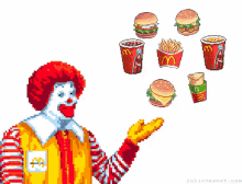 炸雞 漢堡 薯條 選擇 可樂 麥當勞叔叔 GIF - Fast Food Hungry Burgers GIFs