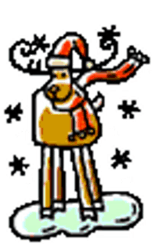 snowing reindeer