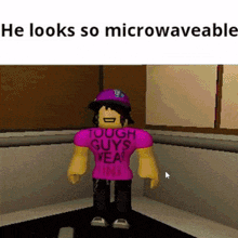 a cartoon character wearing a tough guys wear shirt