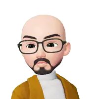 a cartoon character with glasses and a beard