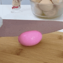 Slicing An Egg That Little Puff GIF - Slicing An Egg That Little Puff Halving An Egg GIFs