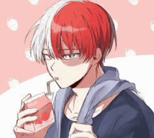 Drinking Strawberry Drink GIF