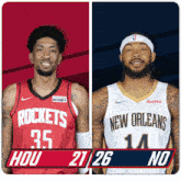 Houston Rockets (21) Vs. New Orleans Pelicans (26) First-second Period Break GIF - Nba Basketball Nba 2021 GIFs