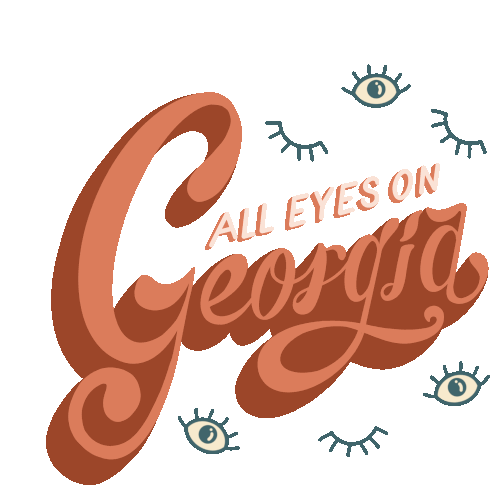 All Eyes On Georgia Georgia Vote Sticker - All Eyes On Georgia All Eyes Georgia Vote Stickers