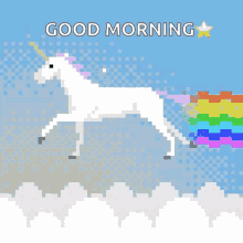 Unicorn Rainbow GIF - Unicorn Rainbow Good Morning GIFs