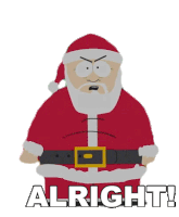 Alright Santa Claus Sticker