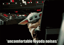 Uncomfortable Baby Yoda GIF - Uncomfortable Baby Yoda Toyoda GIFs