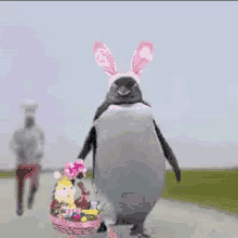Penguin Easter GIF - Penguin Easter Bunny GIFs