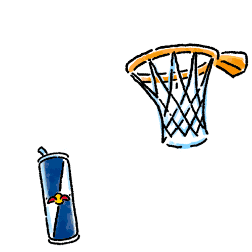 Basketball Red Bull Sticker - Basketball Red Bull Shoot Stickers