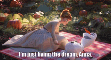 frozen2 dream olaf picnic princess anna
