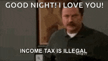Nick Offerman Ron Swanson GIF - Nick Offerman Ron Swanson Income Tax GIFs