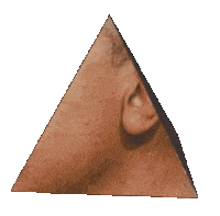 a pyramid with obama 's face on it on a white background