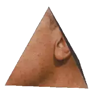 a pyramid with obama 's face on it on a white background