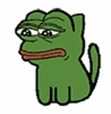pepe the frog sad frown alone