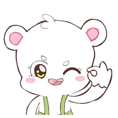 Bear White Sticker - Bear White Cute Stickers