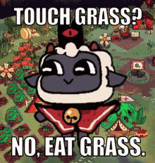 Touch_grass Cult Of The Lamb GIF
