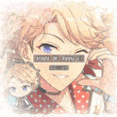 a picture of a boy with the name arashi de fanny