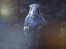 a cartoon drawing of a dinosaur standing in the grass