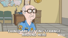 Things Are Getting Strange Around Here Stanley Hopson GIF - Things Are Getting Strange Around Here Stanley Hopson Paradise Pd GIFs