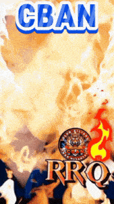 a poster for cban pro shows a skull with flames around it