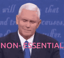 Pence Mike Pence GIF - Pence Mike Pence Non Essential GIFs