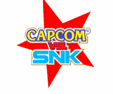 a capcom vs. snk logo with a red star