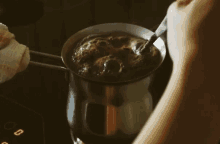 brewing coffee