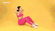 Sit Up Wink GIF - Sit Ups Wink Working Out GIFs