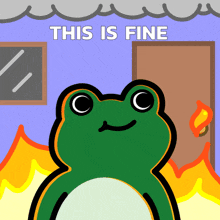 This Is Fine Fire Dog GIF