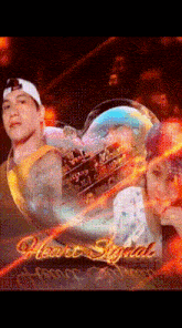 a picture of a man and a woman with the words heart signal written below them