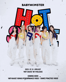 a poster for babymonster 's hot sauce album