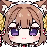 a cartoon of a girl with purple eyes