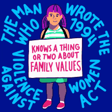 the man who wrote the1994 violence against womens act family values protest protest sign