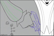 a drawing of a person holding a gun with the number 29 on the bottom