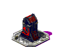 a pixel art of a rocket with a star on top of it