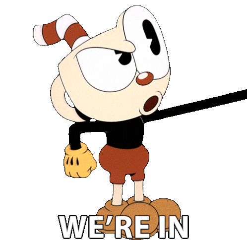 Were In Cuphead Sticker - Were In Cuphead The Cuphead Show Stickers