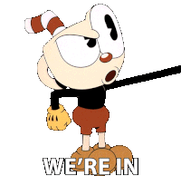 Were In Cuphead Sticker - Were In Cuphead The Cuphead Show Stickers