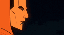 a close up of a cartoon character 's face with a light coming out of it
