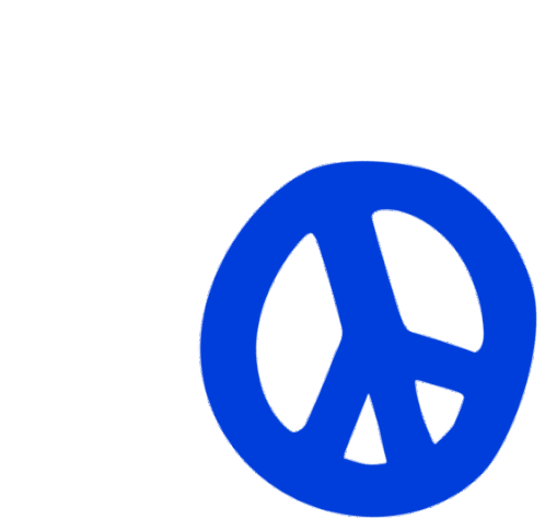 Peace Blue Sticker