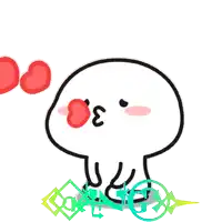 a cartoon character with a heart in his eye and the number 3