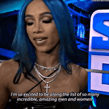Sasha Banks Im So Excited To Be Along The List Of So Many GIF - Sasha Banks Im So Excited To Be Along The List Of So Many Incredible Amazing Men And Women GIFs