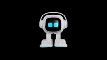 a cartoon character wearing headphones and glasses with the word wow in the background