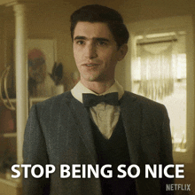 Stop Being So Nice Edwin Paine GIF - Stop Being So Nice Edwin Paine Dead Boy Detectives GIFs