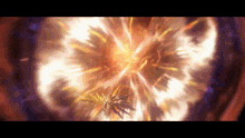 a computer generated image of a explosion with a purple background .