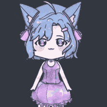 a drawing of a girl with cat ears wearing headphones
