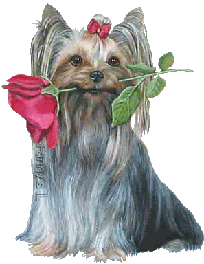 Love You Doggie Sticker - Love You Doggie Rose Stickers