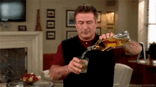 Alec Baldwin Drinking GIF - Alec Baldwin Drinking Johnny Walker GIFs