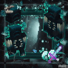 a picture of a minecraft game with the words picmix on the bottom right